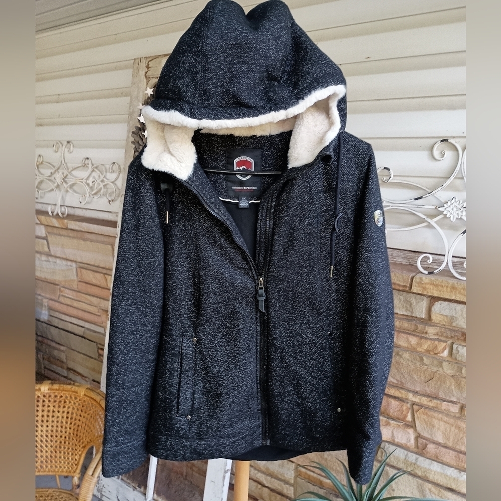 1 Madison Expedition Black Utility Jacket Versatile Outerwear_Small